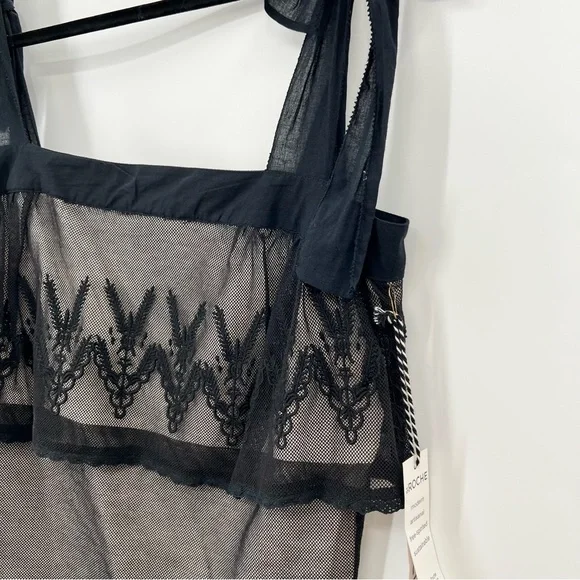 NWT St.Roche Cloud Top Floral Lace Blouse Top Tie Strap Layered Gothic 6 - Picture 5 of 10